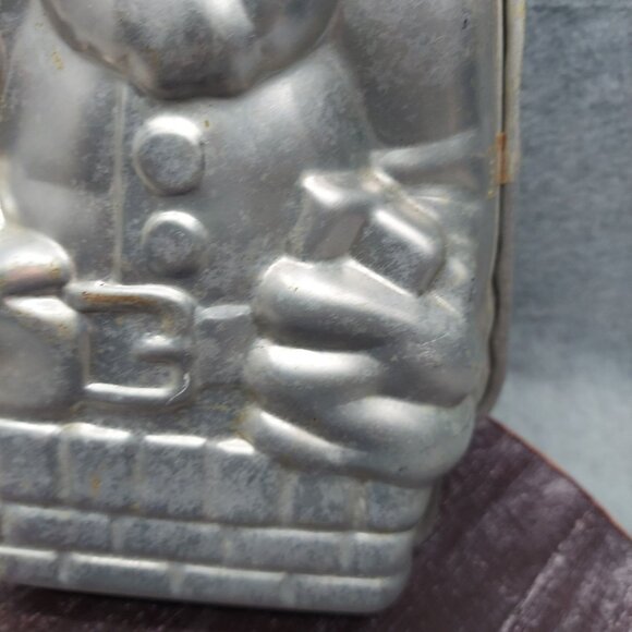 Vintage Silver Santa Claus Decorative Baking Mold Collectible Kitchen Statue - Picture 6 of 16